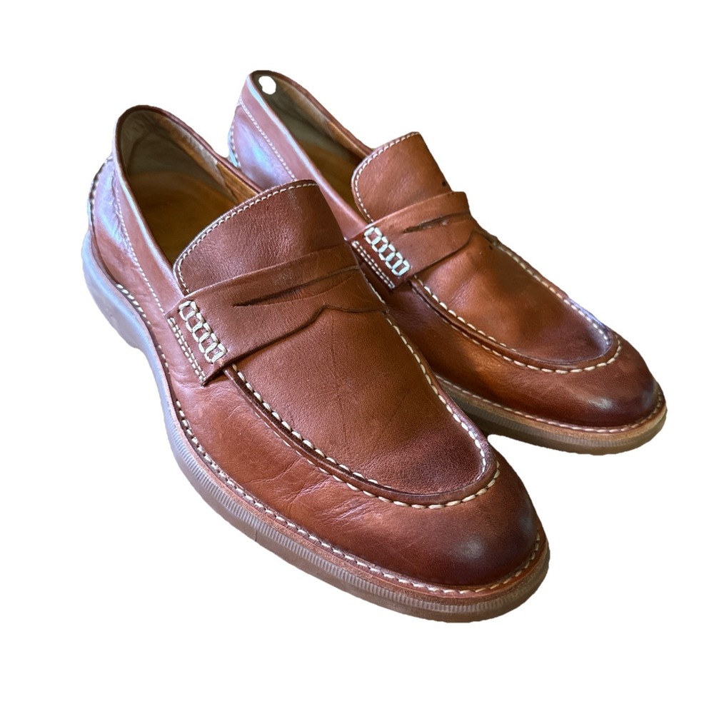 Sperry Top Sider Gold Cup Brown Leather Penny Loafers Slip On Mens 8.5M